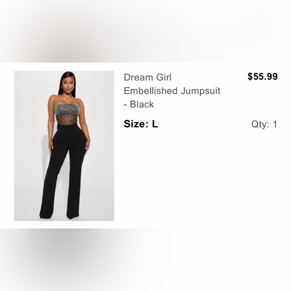 Black dazzling jumpsuit